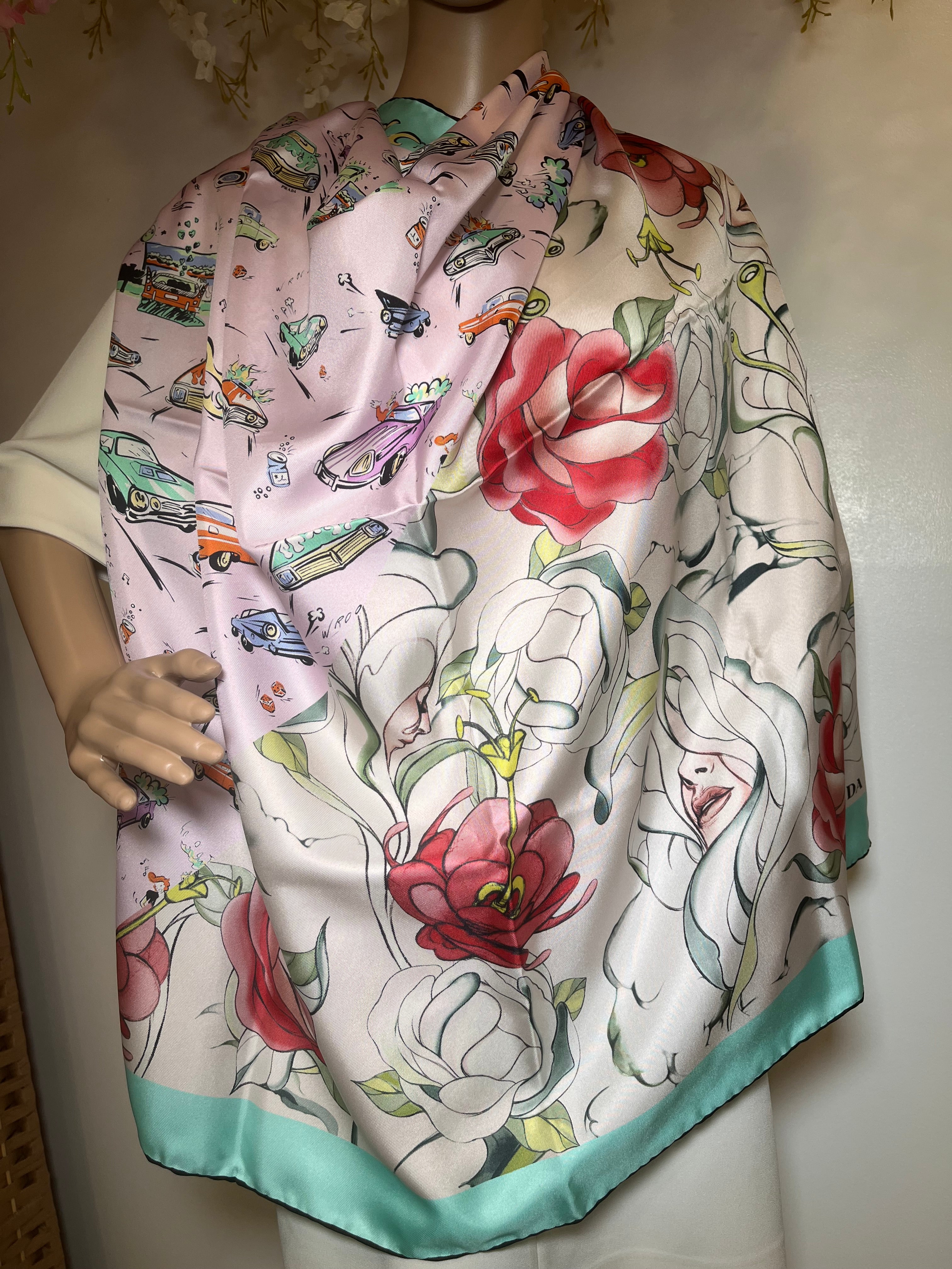 Prada Silk Multi-Colour Scarf