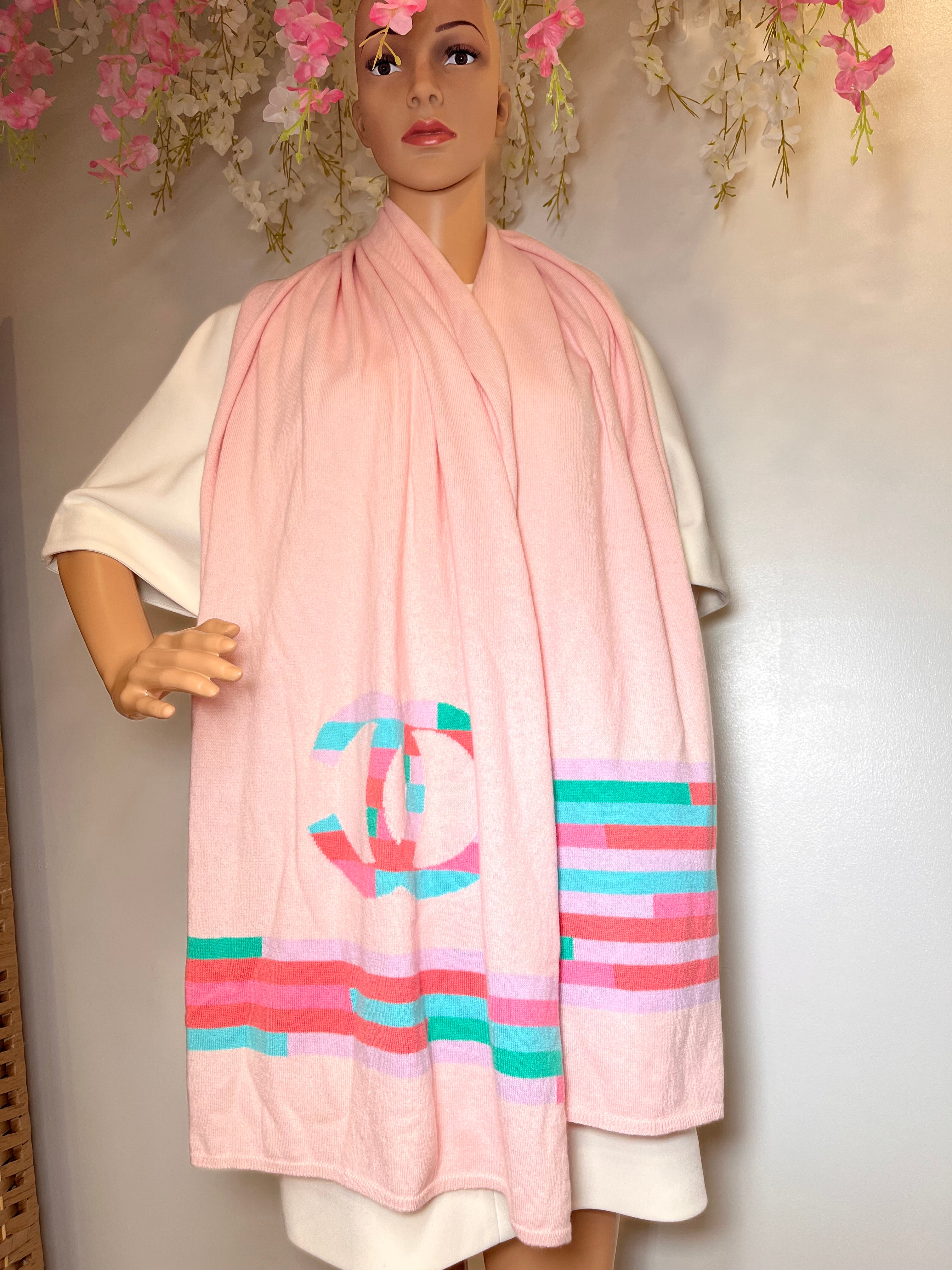 Chanel Cashmere Pink Scarf