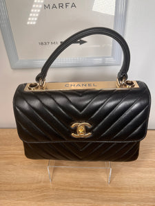 Chanel Trendy CC Chevron Flap Bag with Top Handle