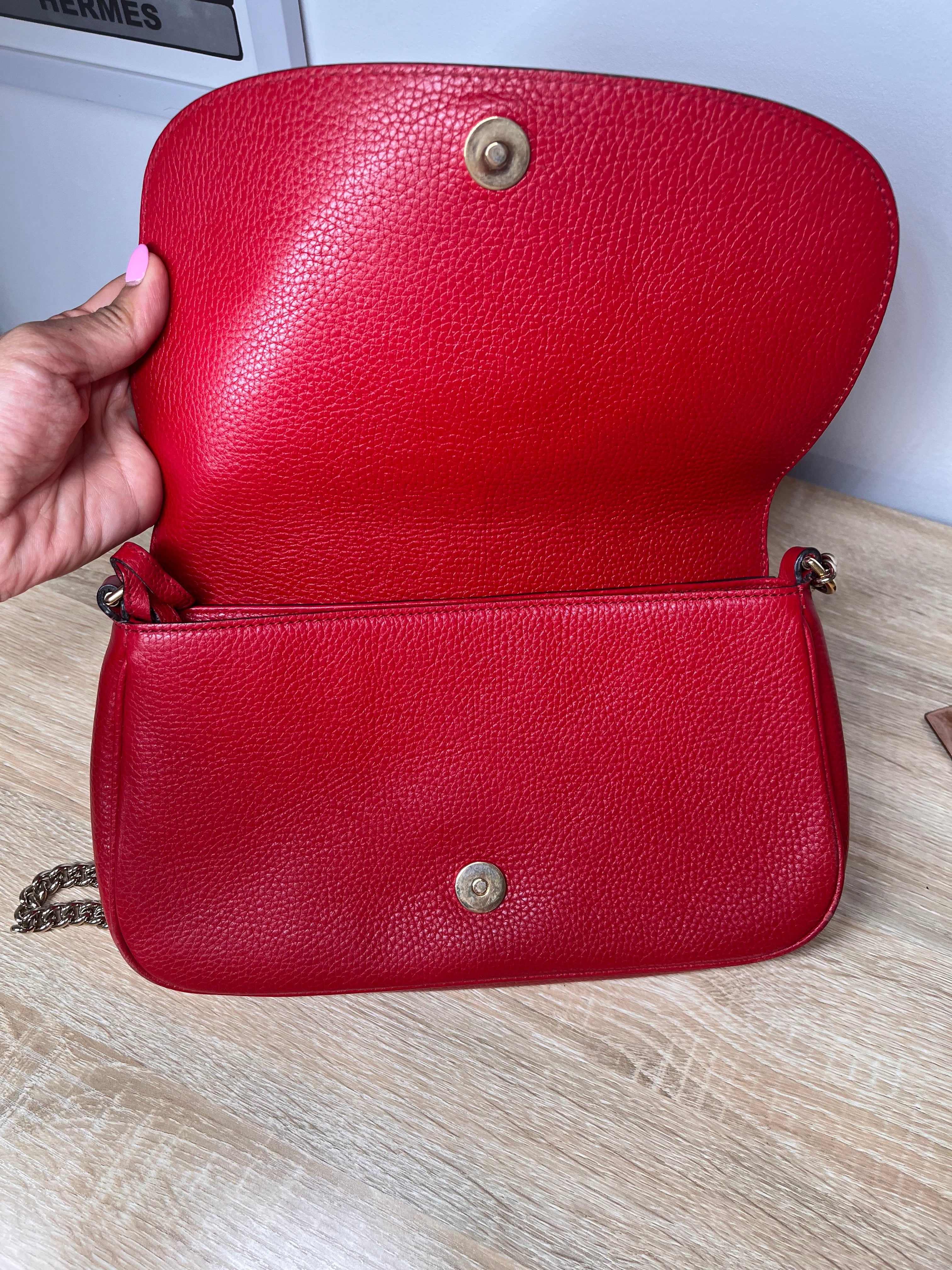 Gucci Soho Red Handbag, Medium