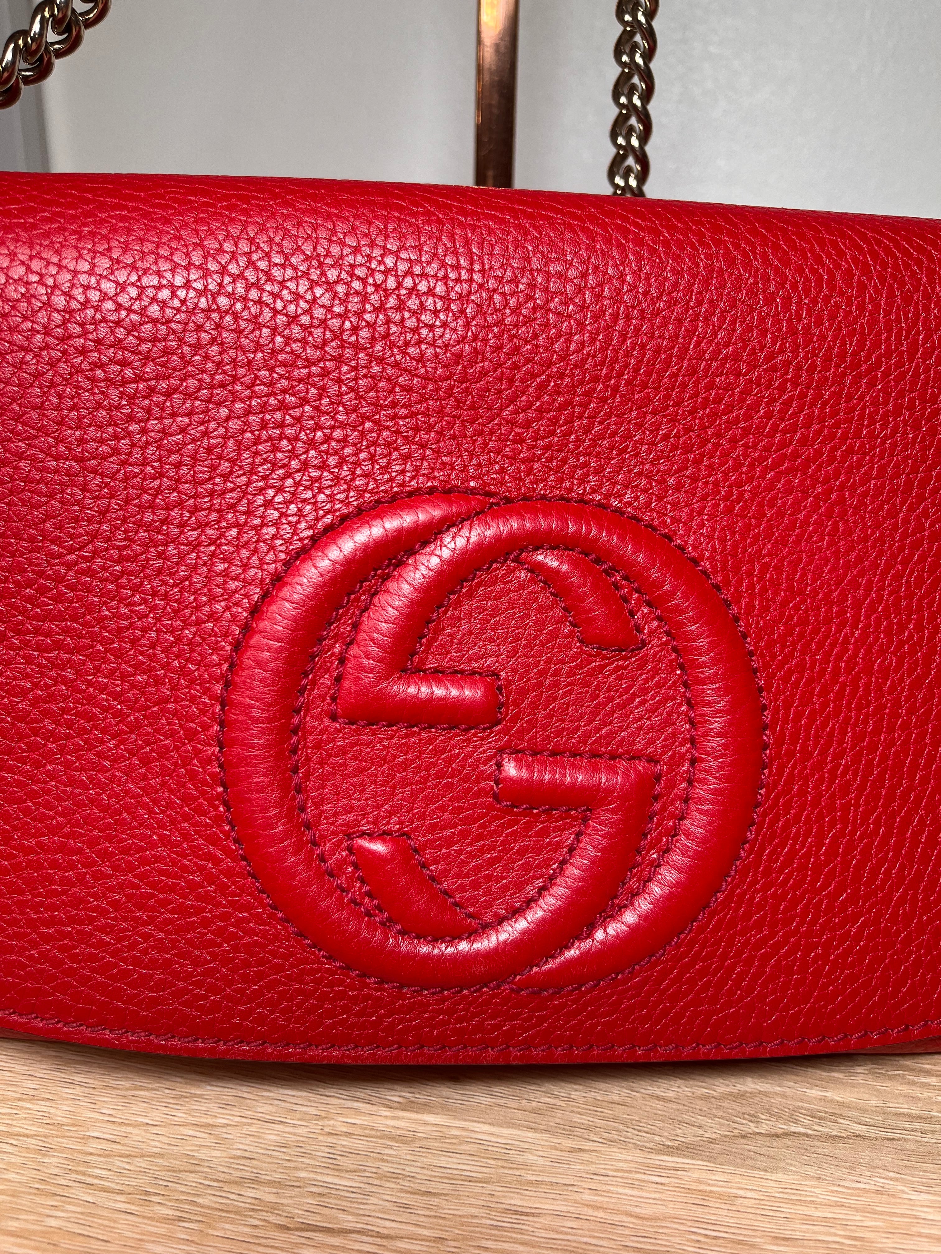 Gucci Soho Red Handbag, Medium