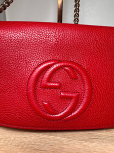 Gucci Soho Red Handbag, Medium