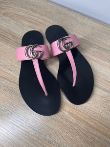 Gucci Thong Sandals With Double G