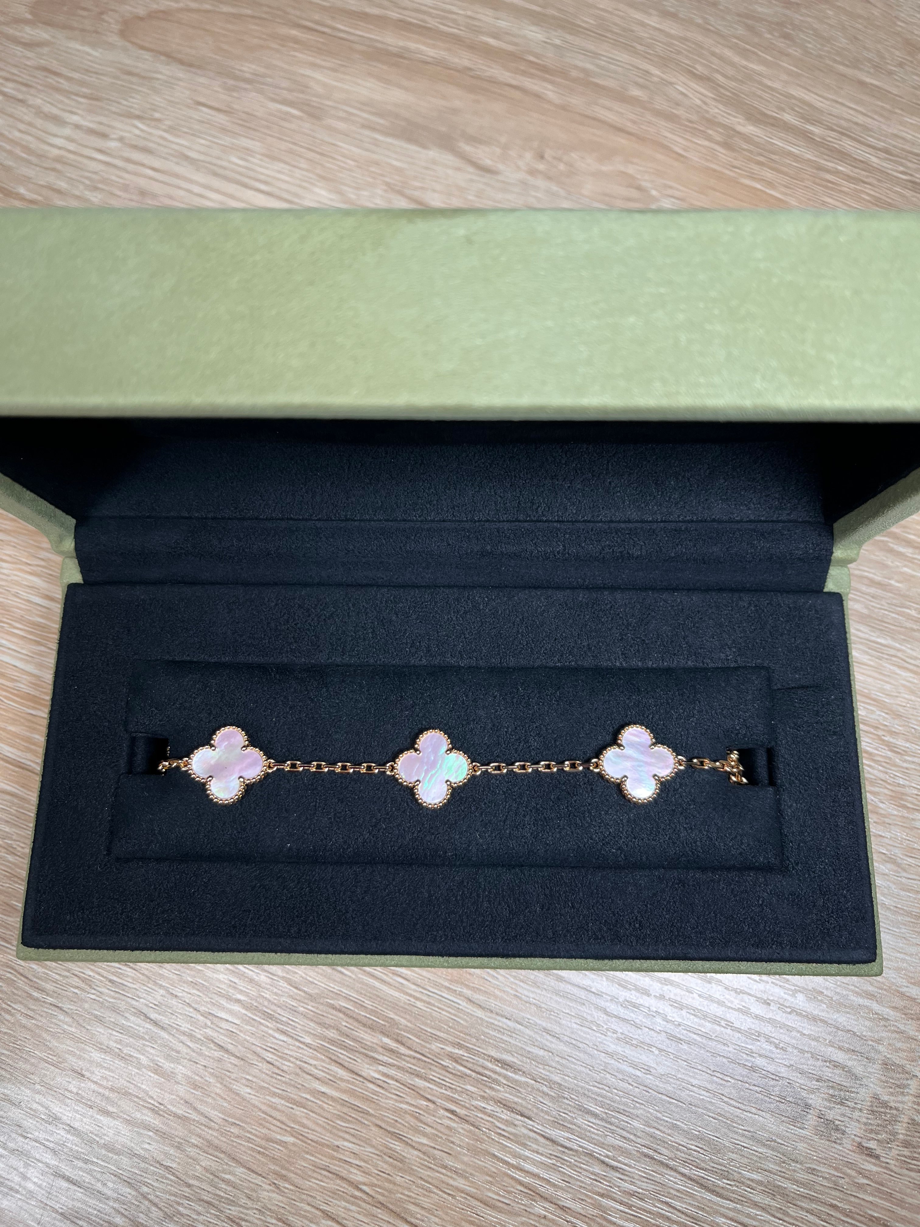 Van Cleef & Arpels Vintage Alhambra Mother of Pearl Bracelet, One Size