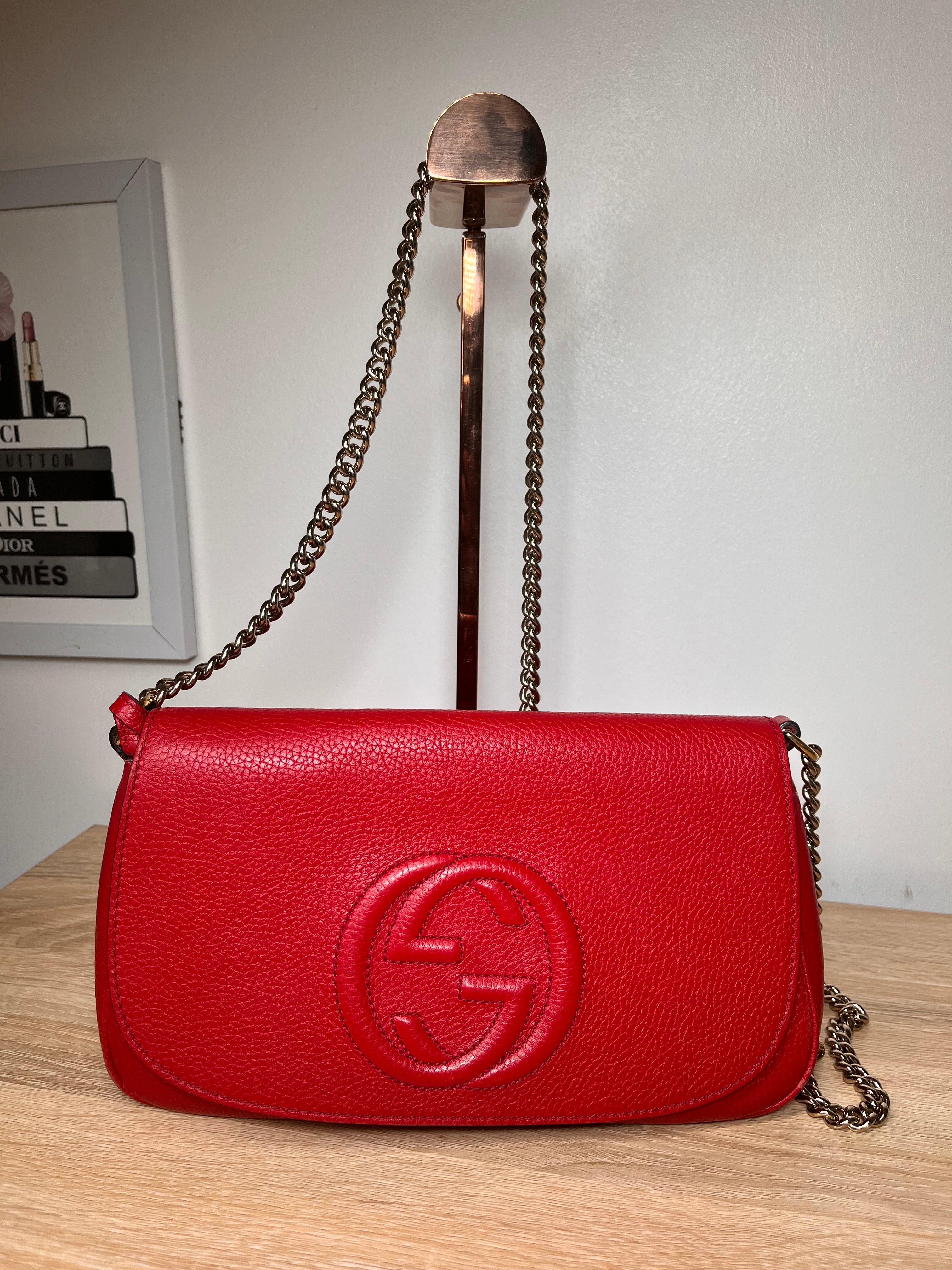 Gucci Soho Red Handbag, Medium