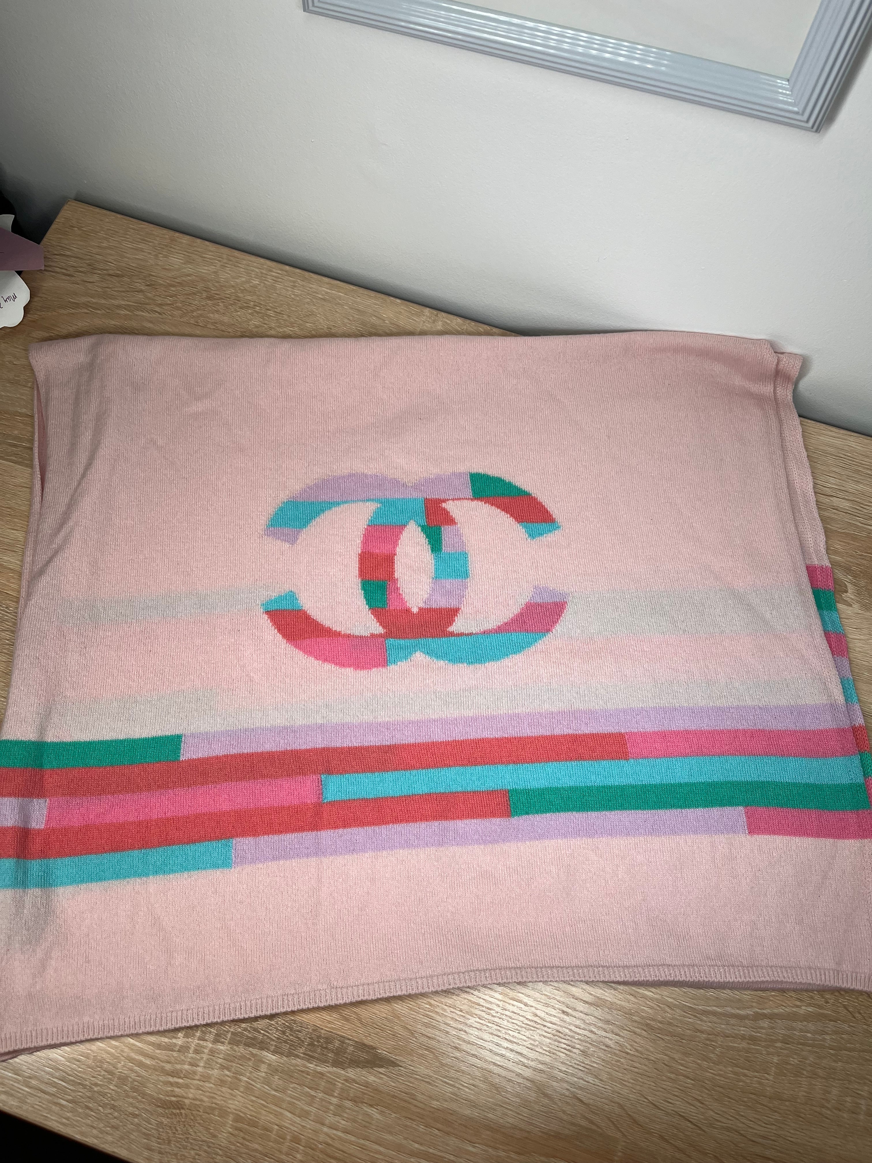 Chanel Cashmere Pink Scarf