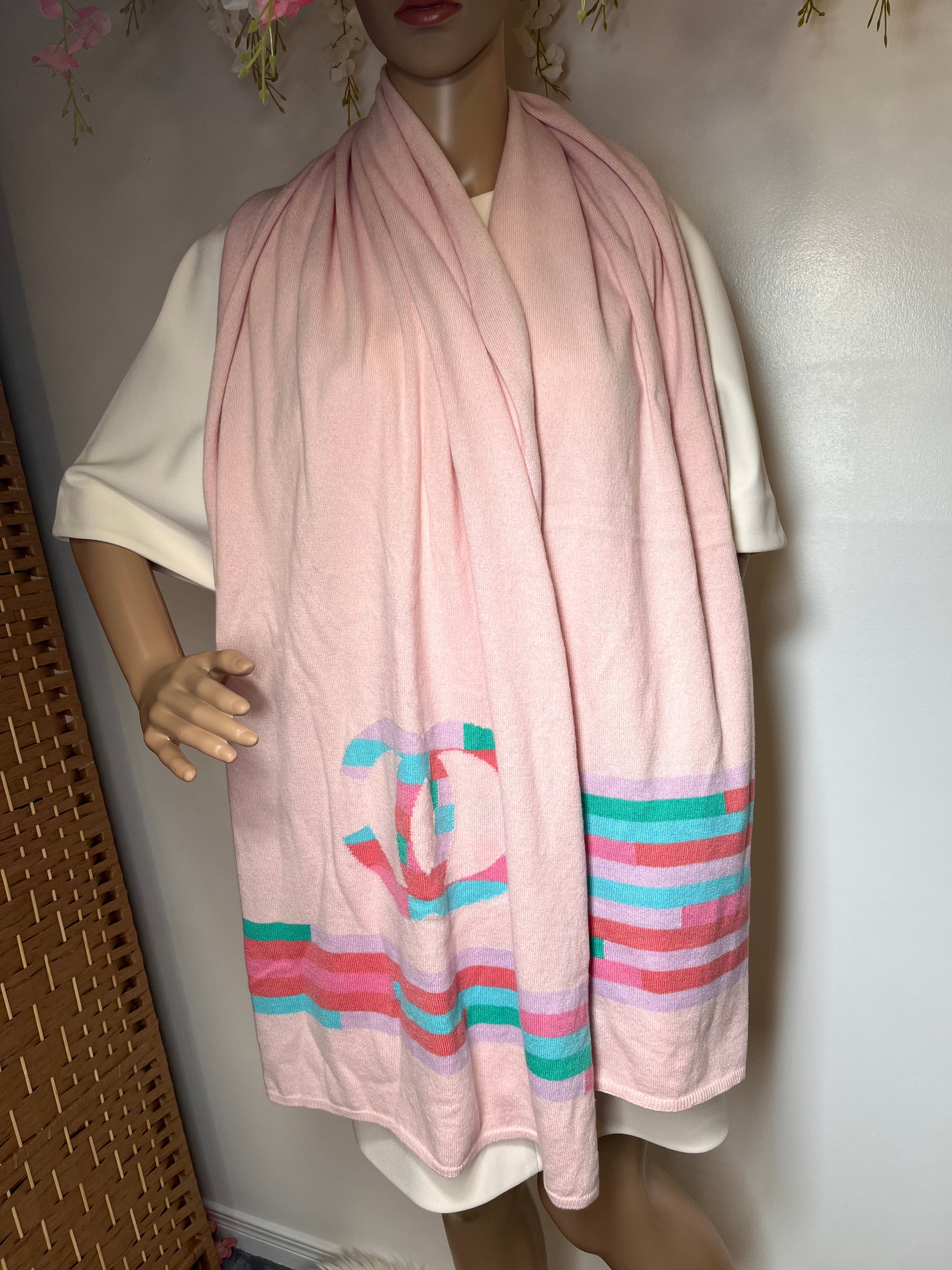 Chanel Cashmere Pink Scarf