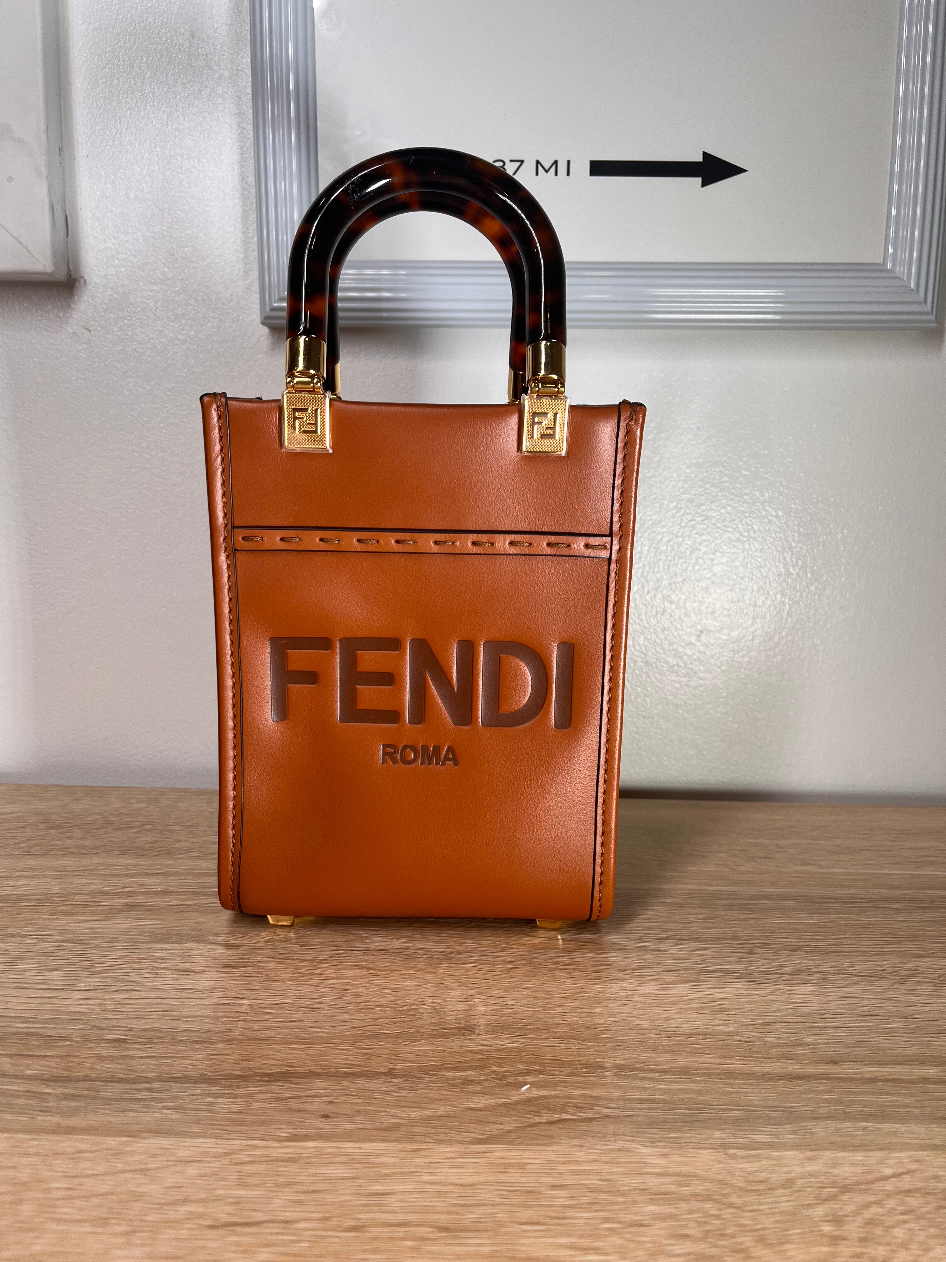 Fendi Sunshine Brown Handbag,Mini