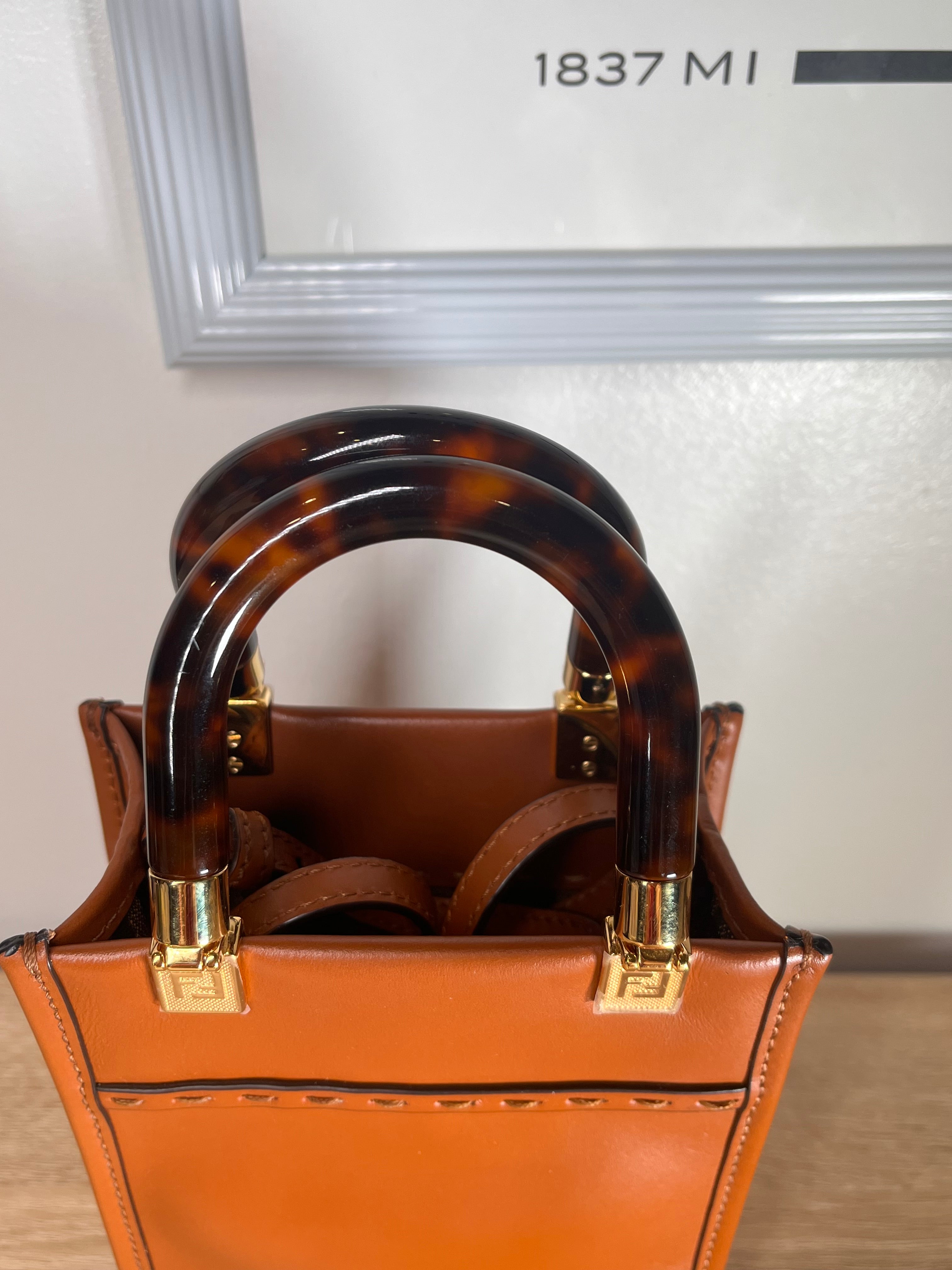 Fendi Sunshine Brown Handbag,Mini