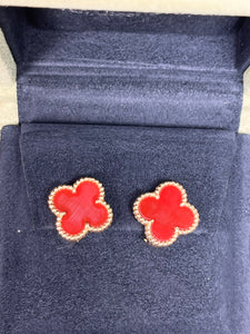 Van Cleef & Arpels Vintage Alhambra Carnelian Earrings