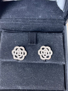 Chanel Camelia Ajoure Diamond Earrings