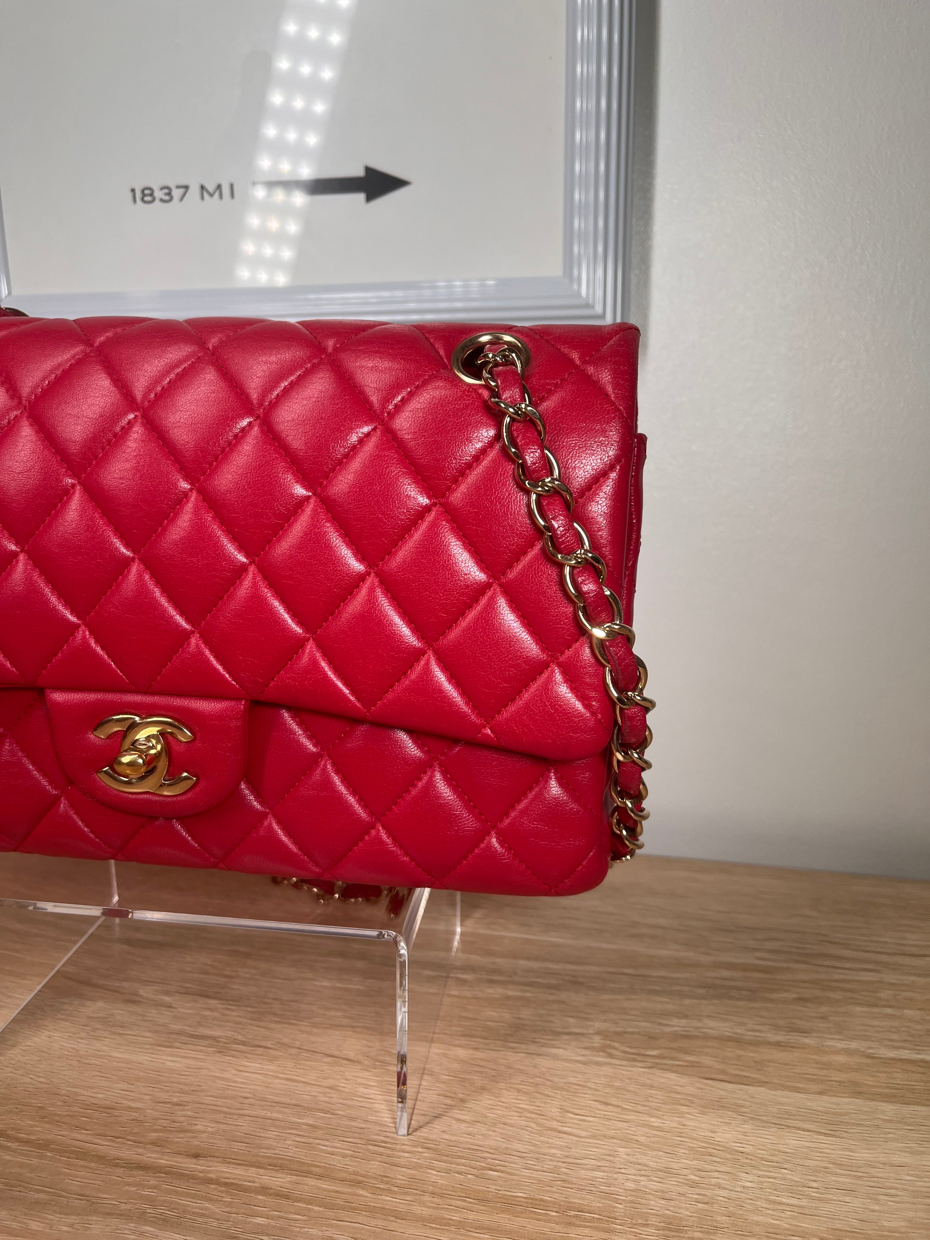 Chanel Double Flap Bubble Gum Pink Handbag, Medium