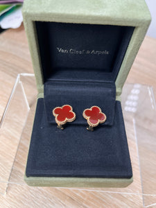 Van Cleef & Arpels Vintage Alhambra Carnelian Earrings