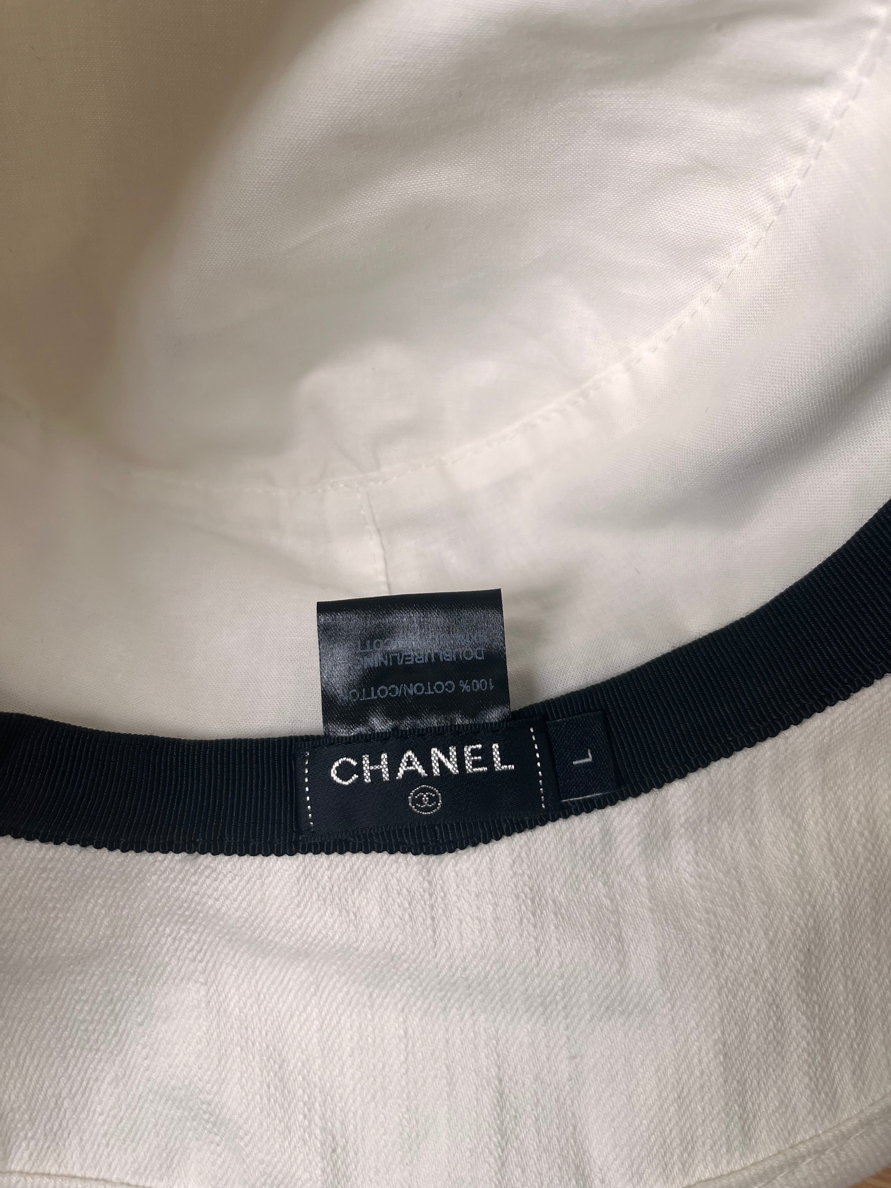 Chanel Bucket Hat White Hat, Large