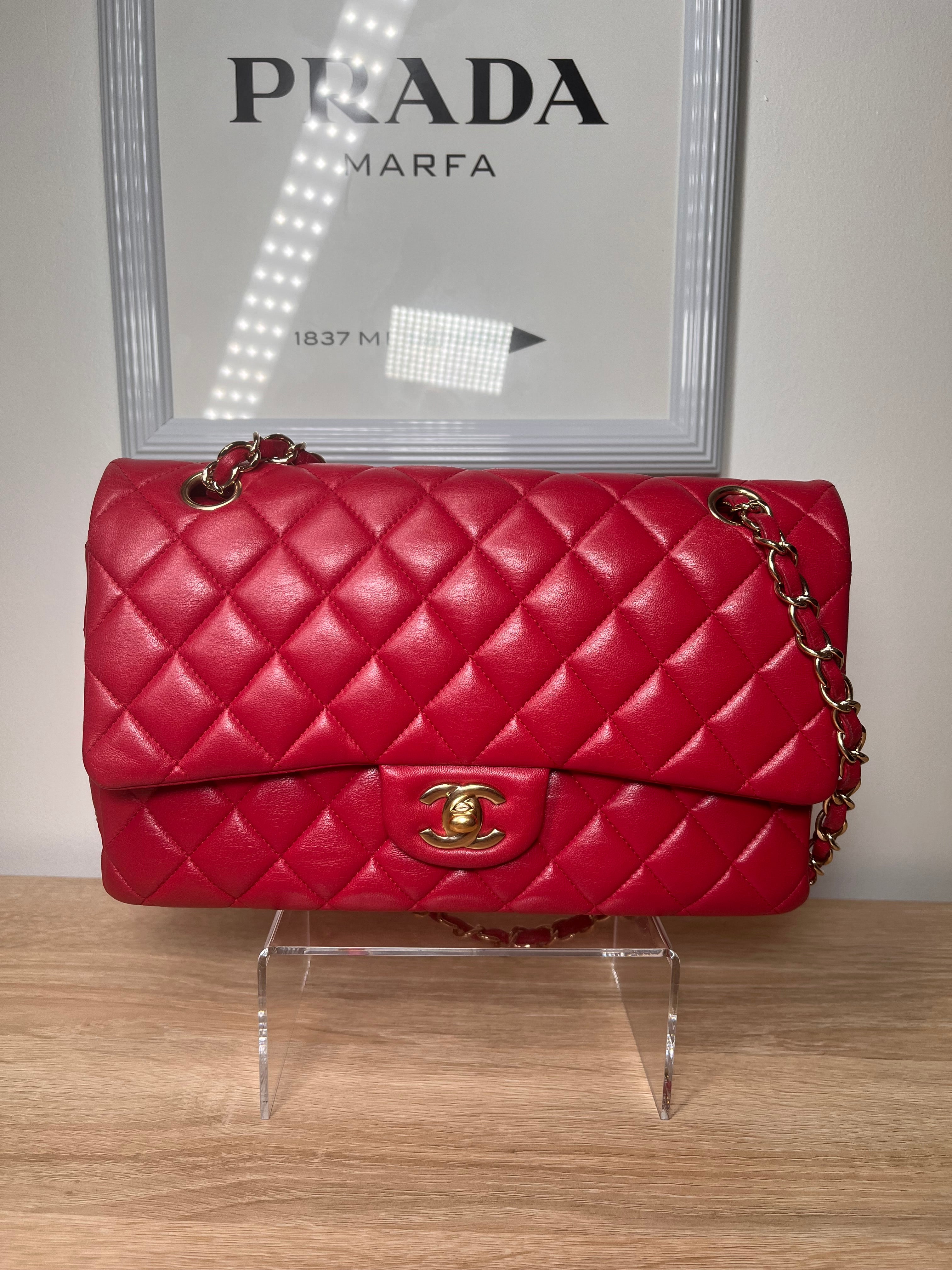 Chanel Double Flap Bubble Gum Pink Handbag, Medium