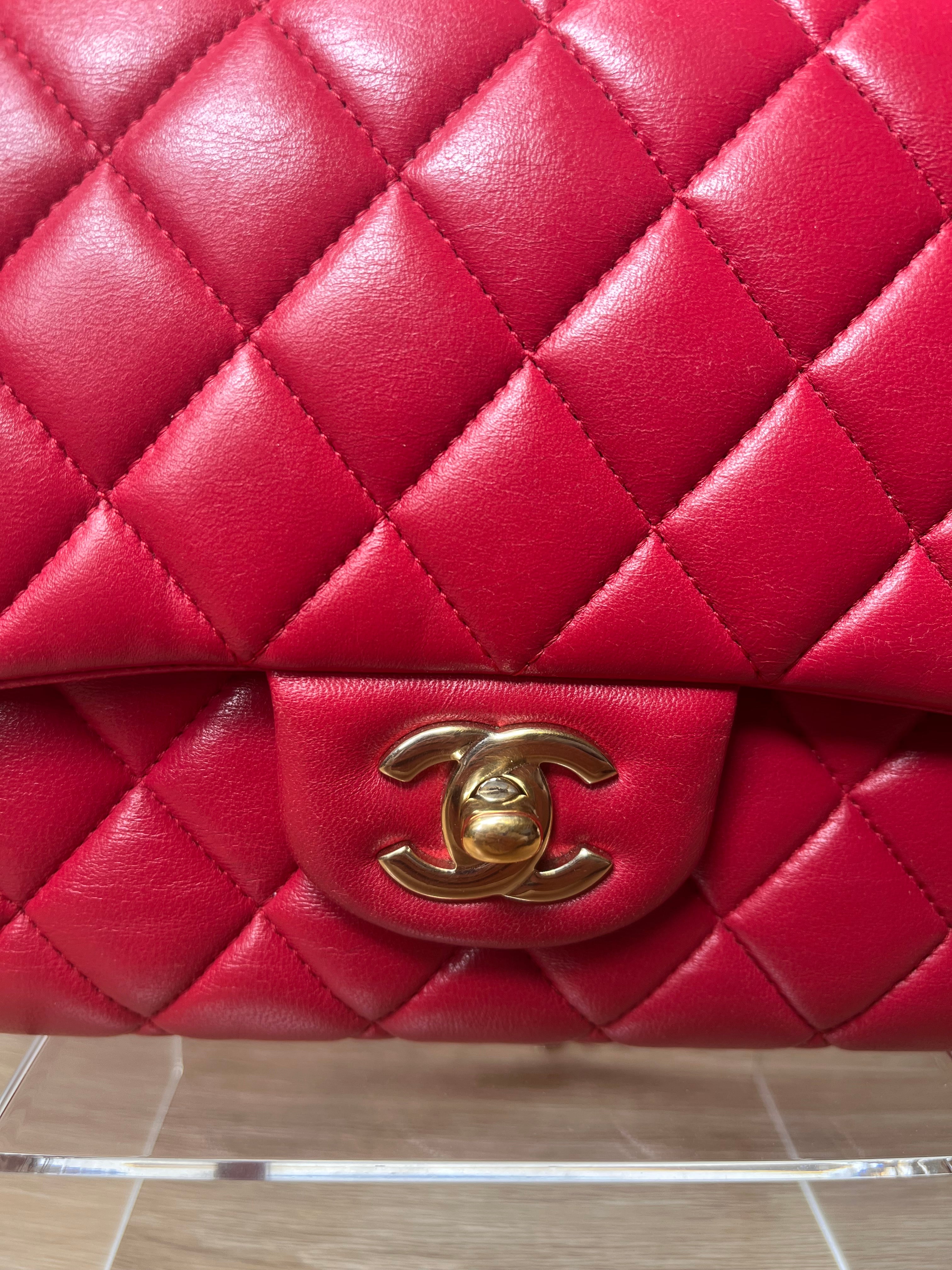 Chanel Double Flap Bubble Gum Pink Handbag, Medium